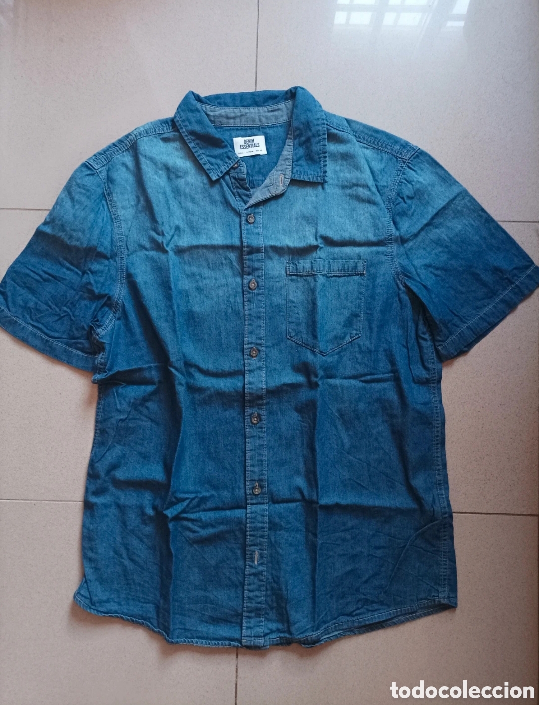 Segunda Mano: Camisa Vaquera Manga Corta Denim Essentials &ndash; Talla L