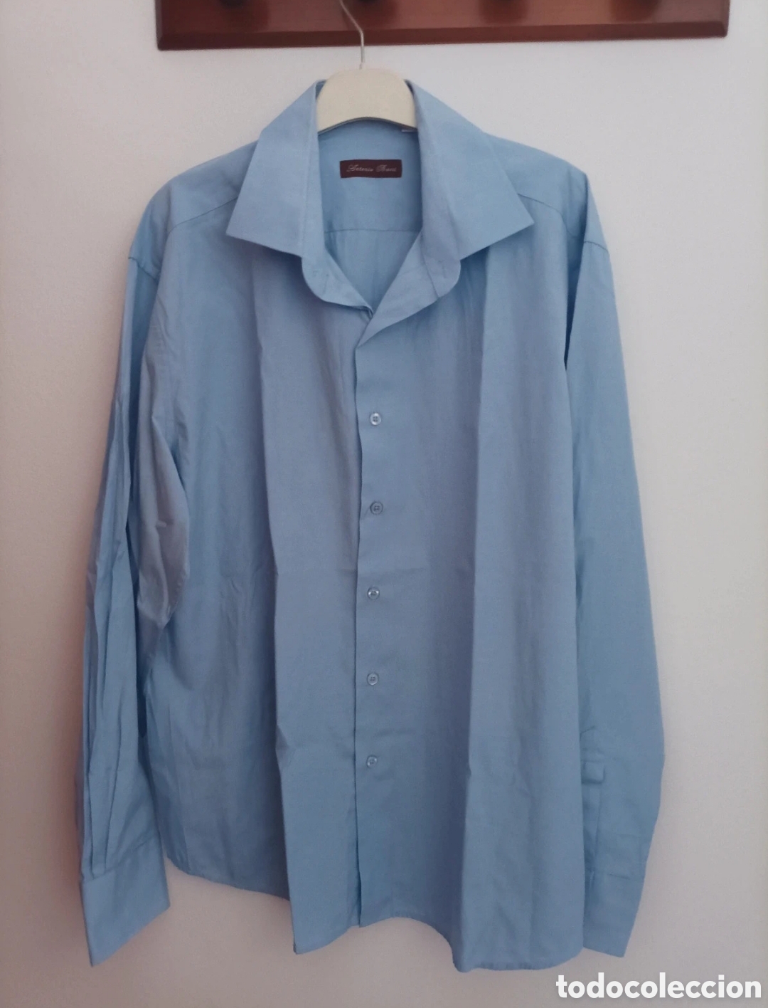 Segunda Mano: Camisa Azul Lisa Antonio Bacci &ndash; Talla XL (4)
