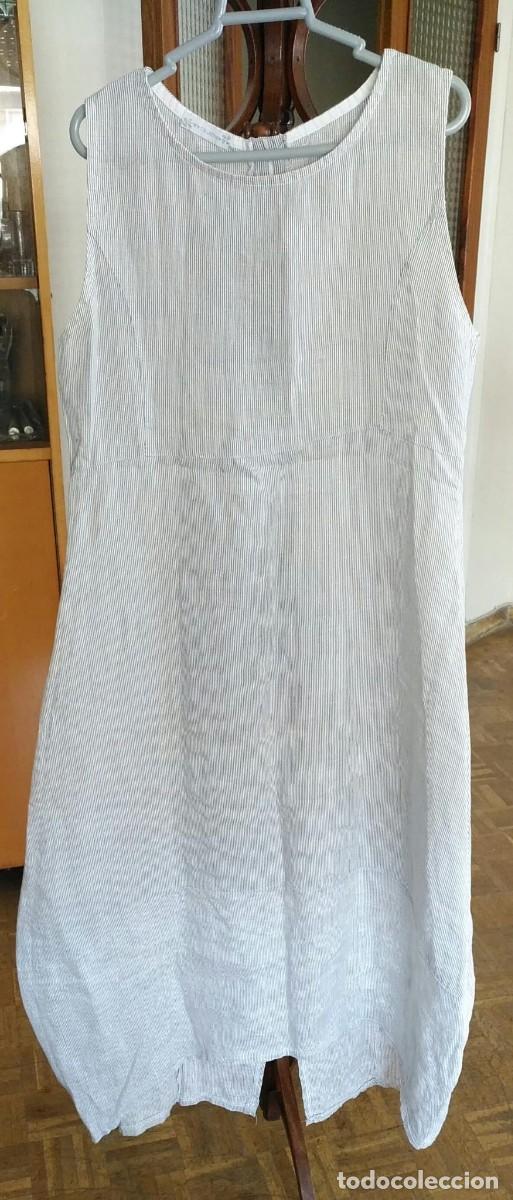 Segunda Mano: RB 221 Vestido sin mangas mil rallas COLLECTION - botonadura espalda