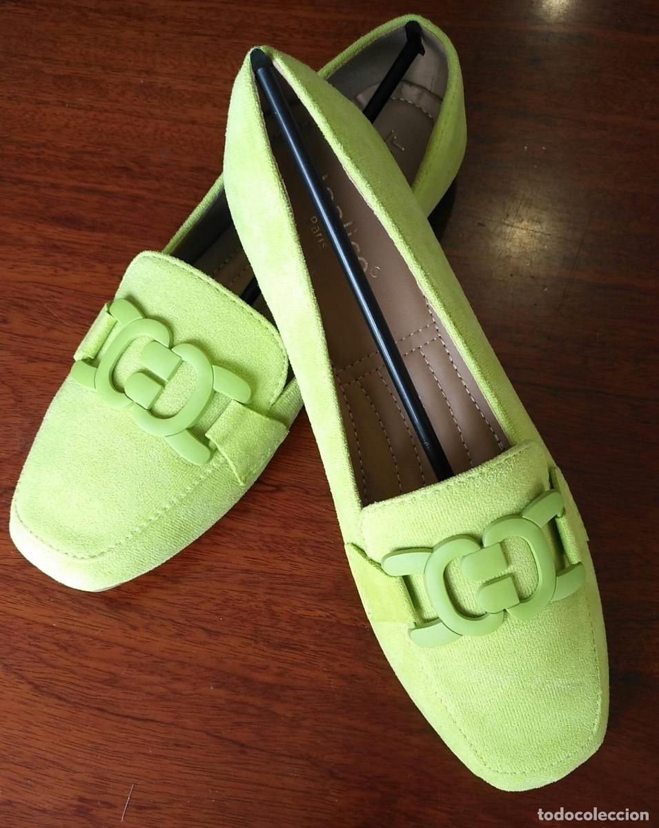 Segunda Mano: S 45 Zapato plano JOALICE Par&iacute;s - N&uacute;m 40 - Color verde pistacho - Sin usar