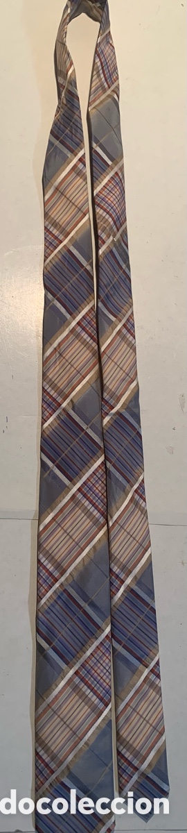 Segunda Mano: Corbata Gris Oscuro Estampada A Cuadros , Perfecto Estado , como nueva,