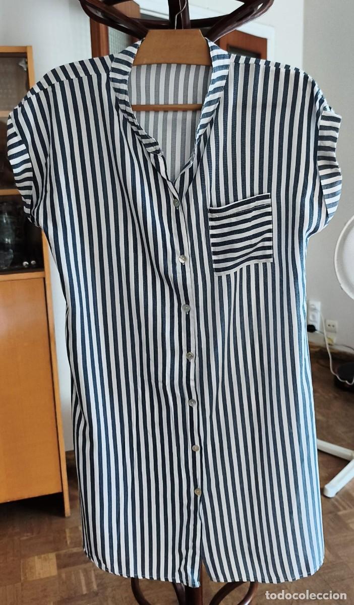 Segunda Mano: RB 227 Vestido camisero de manga ca&iacute;da - M&G moda - rallado - Talla 42