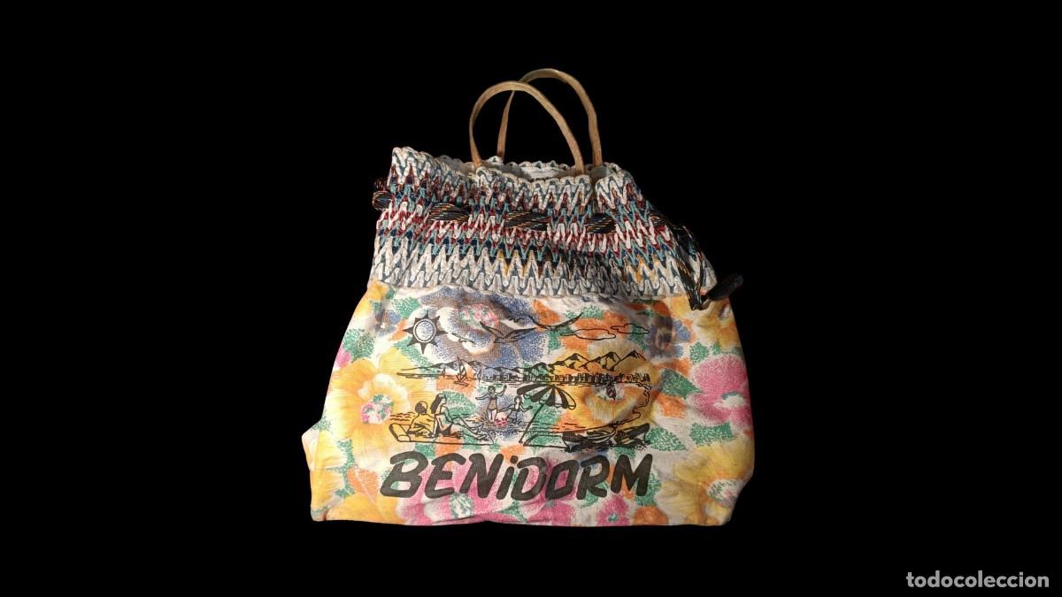 Zweite Hand: BOLSO DE PLAYA VINTAGE BENIDORM - SOUVENIR TUR&Iacute;STICO - A&Ntilde;OS 60/70 - ESPA&Ntilde;A - RETRO