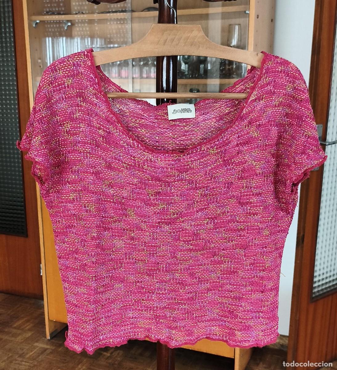 Segunda Mano: RB 229 Camiseta DONNA multicolores rosas y mangas ca&iacute;das - T 46