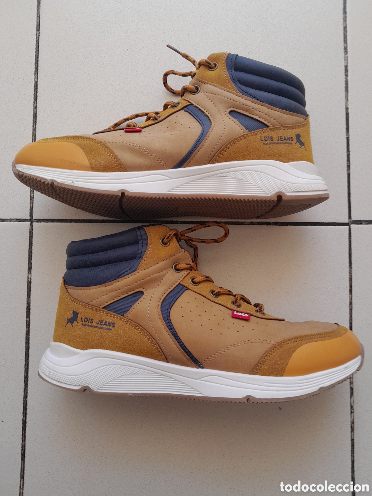 Segunda Mano: Botas Lois Jeans Talla 39 Beige/Azul.