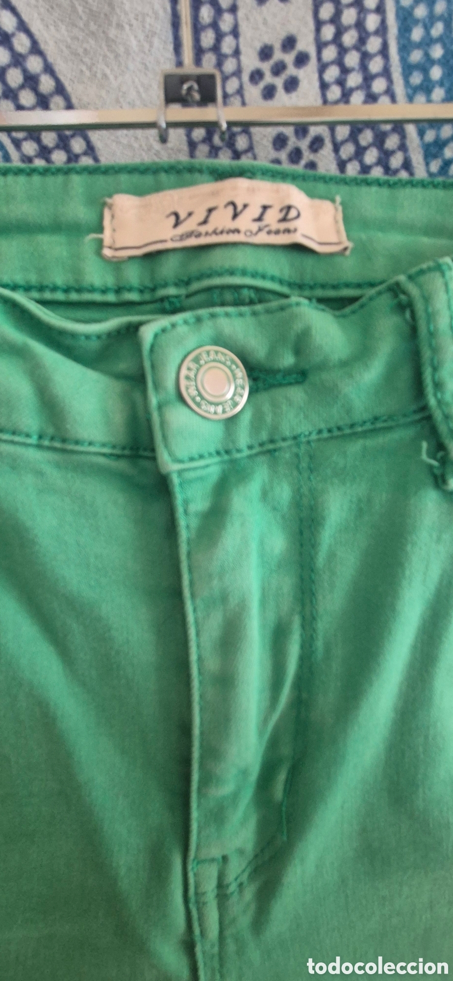 Segunda mano: Pantalon vaquero verde mujer - Foto 3