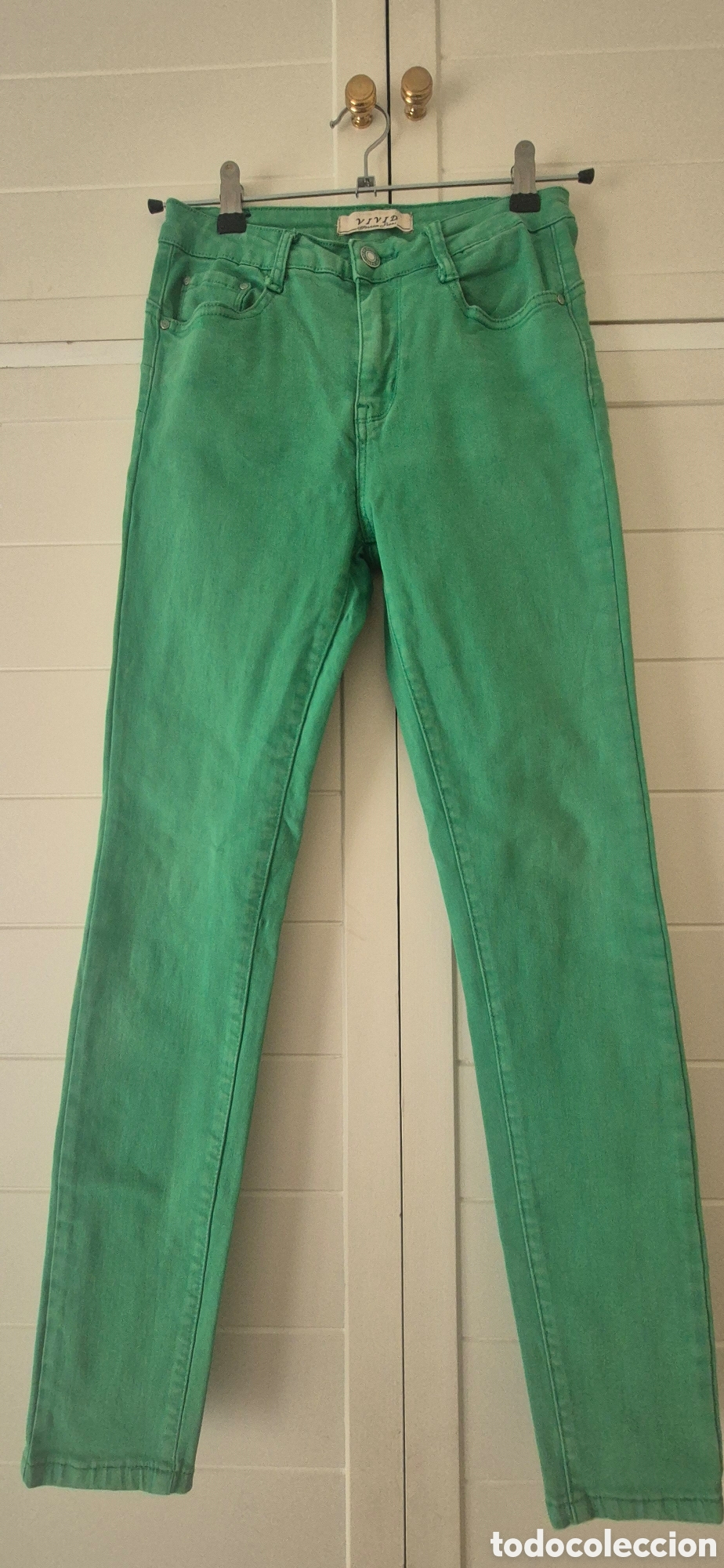Segunda mano: Pantalon vaquero verde mujer - Foto 1