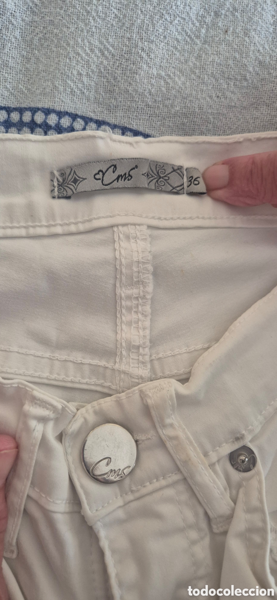 Segunda mano: Pantalon vaquero mujer blanco - Foto 3