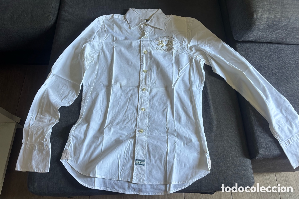 Segunda Mano: Camisa Hombre LA MARTINA Blanca Talla S Slim Fit Tradicion Del Polo Argentino