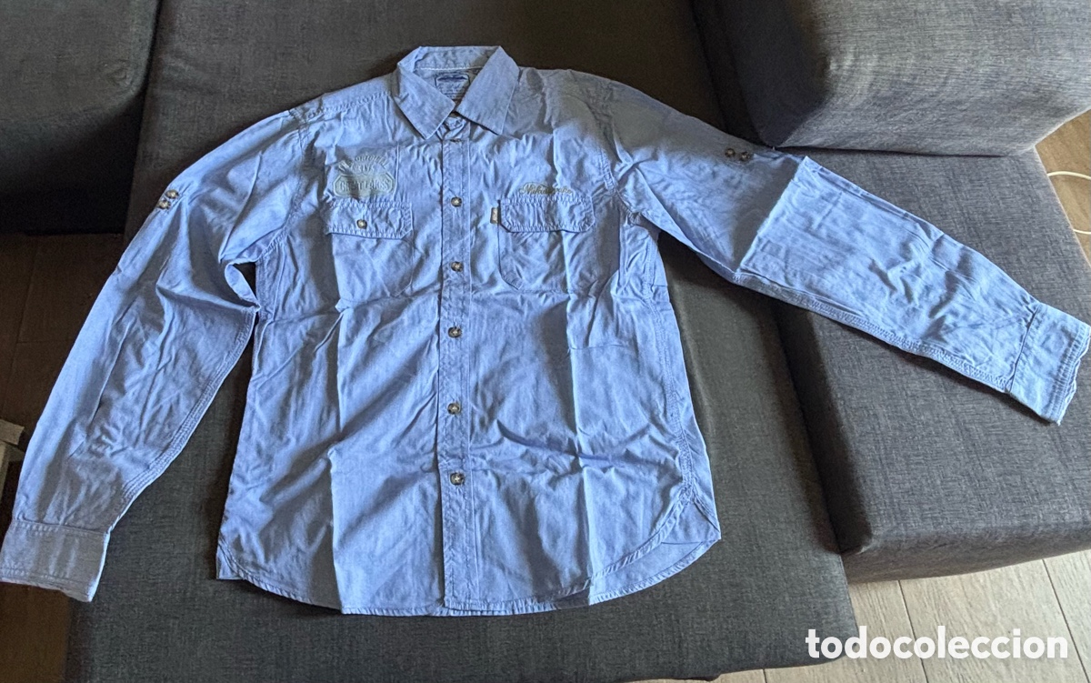 Segunda Mano: Camisa Ni&ntilde;o NUKUTAVAKE Mayoral Talla 14 (160 cm) Azul Raya Diplom&aacute;tica Impecable
