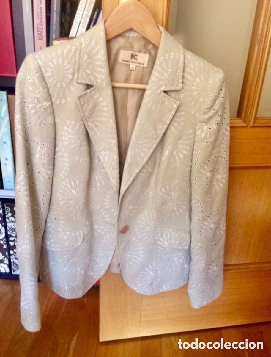 Segunda Mano: Americana beige mujer Talla 42. Lino y viscosa. ASM
