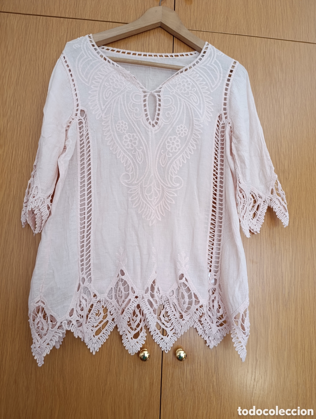 Segunda mano: Camiseta de verano color rosa palido