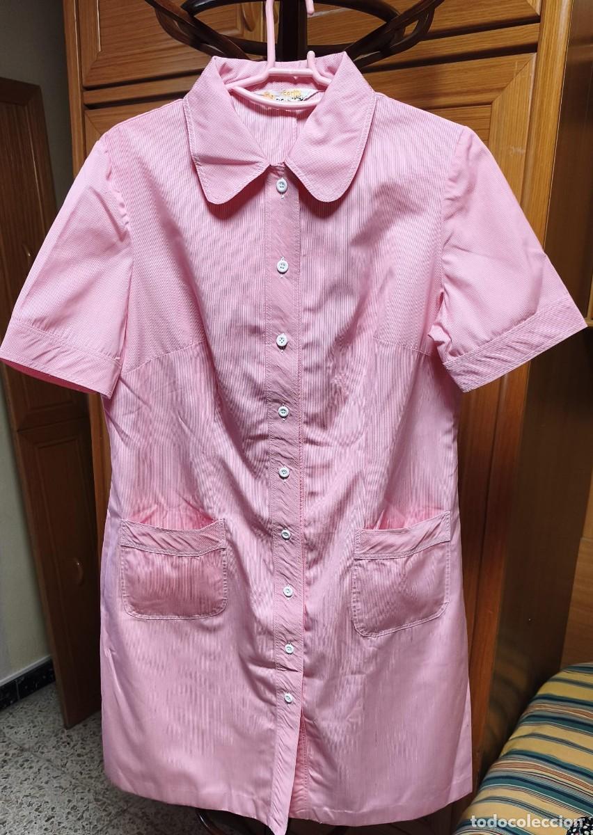 Segunda mano: Bata trabajo mil rallas rosa - manga corta - Cortty Corte Ingl&eacute;s - Talla 50 - Ver medidas interior