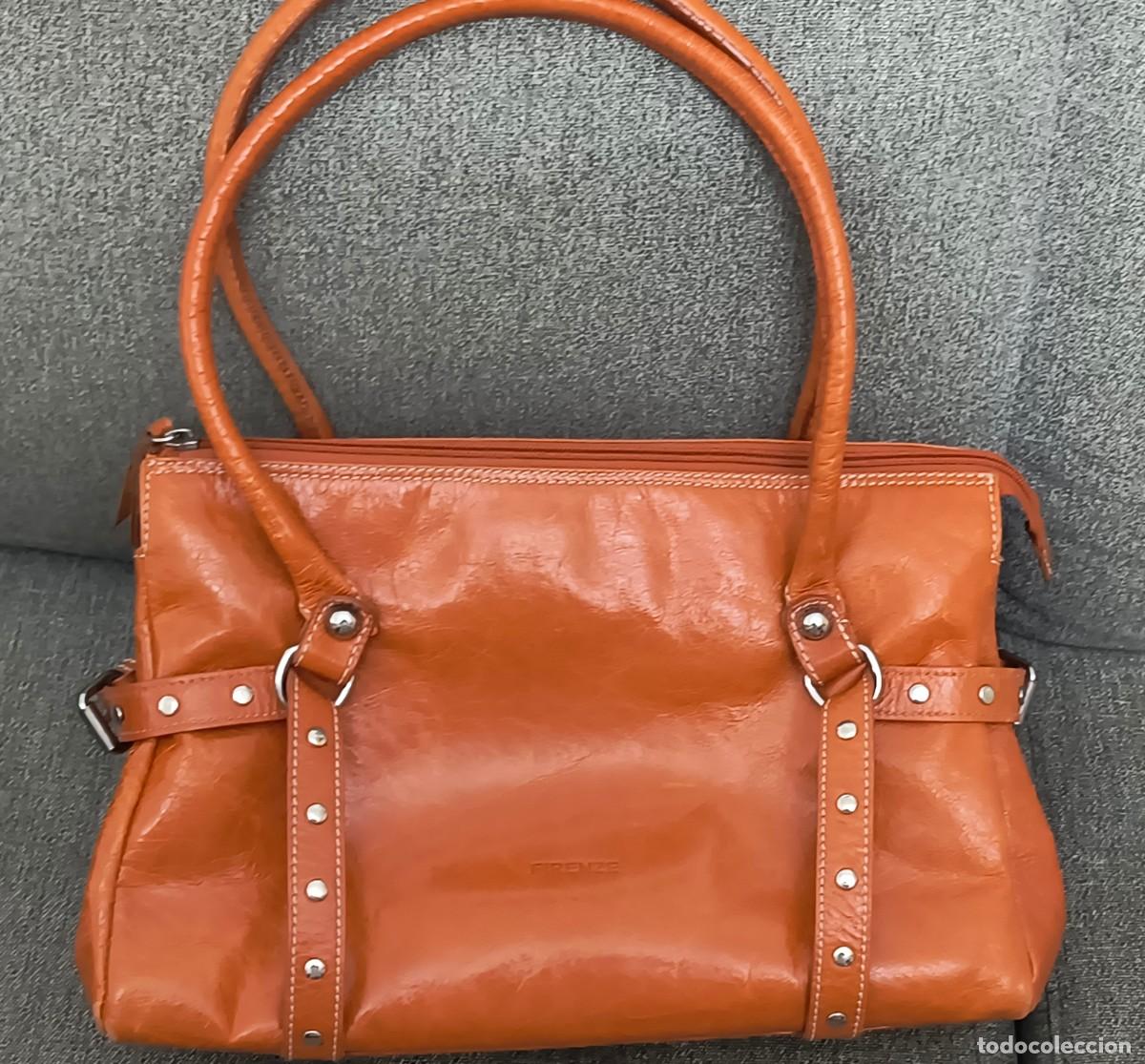 Segunda mano: BOLSO NARANJA DE PIEL - FIRENZE