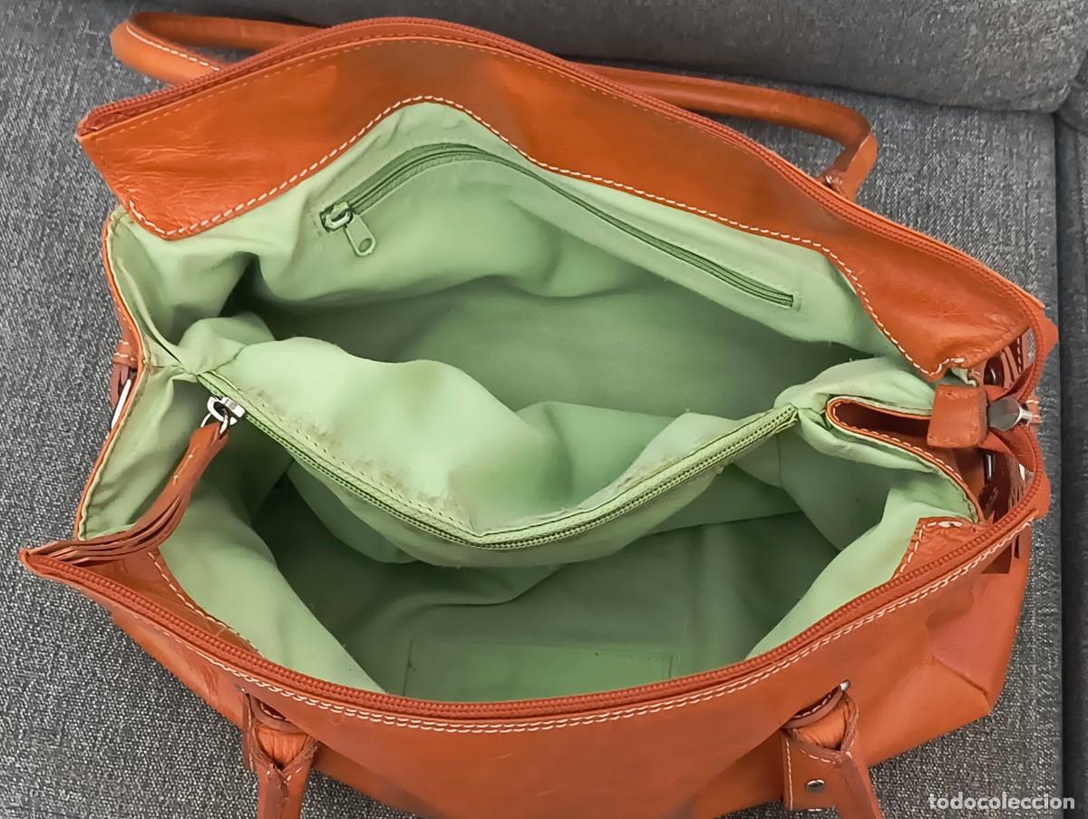 Segunda mano: BOLSO NARANJA DE PIEL - FIRENZE - Foto 9