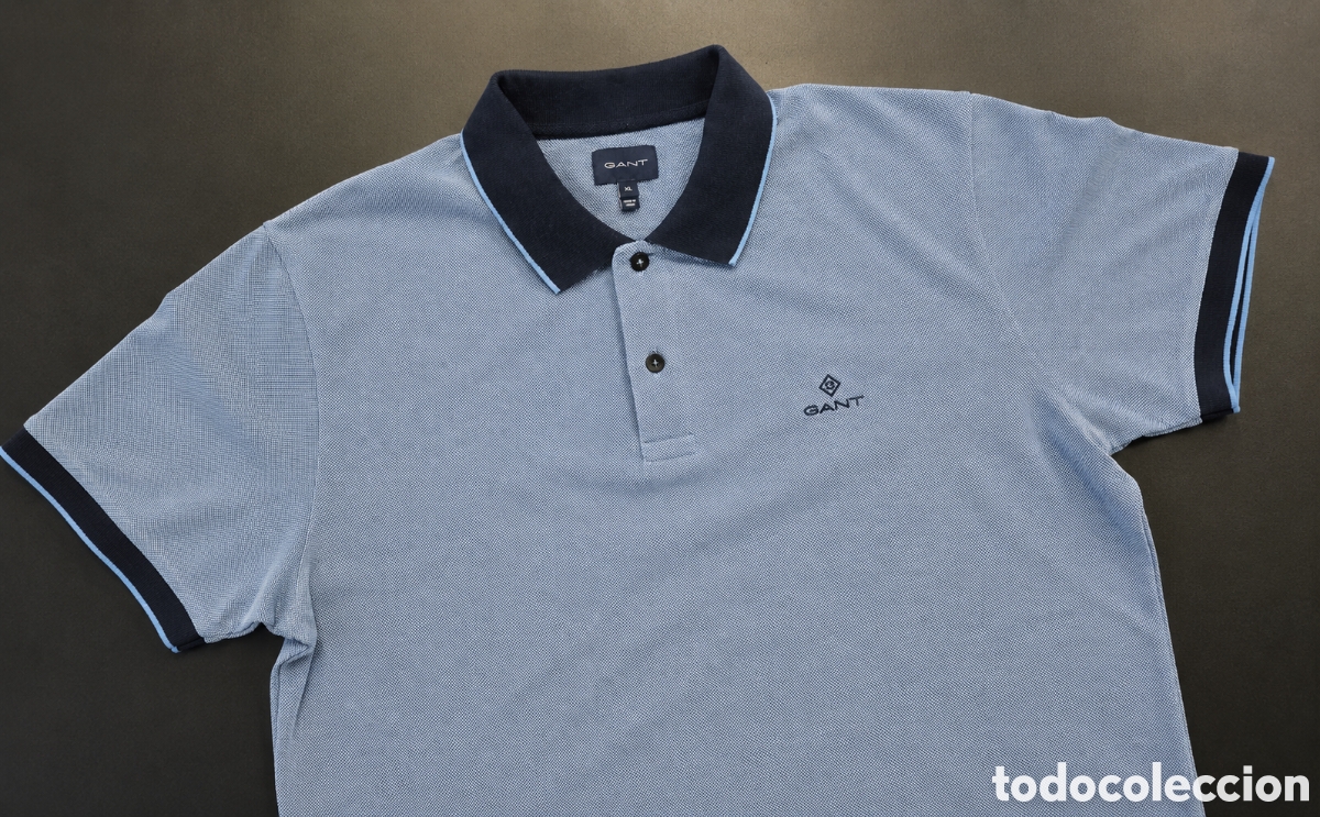 Segunda mano: Polo GANT azul piqu&eacute; algod&oacute;n talla M / XL ni&ntilde;o