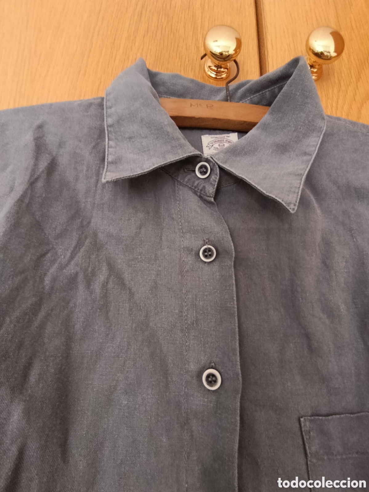 Segunda mano: Camisa lino gris Armani - Foto 2