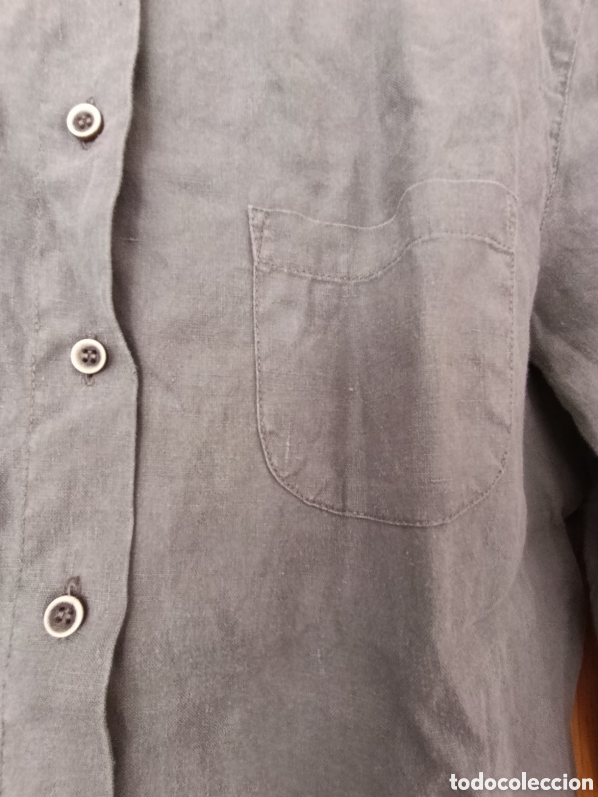 Segunda mano: Camisa lino gris Armani - Foto 3