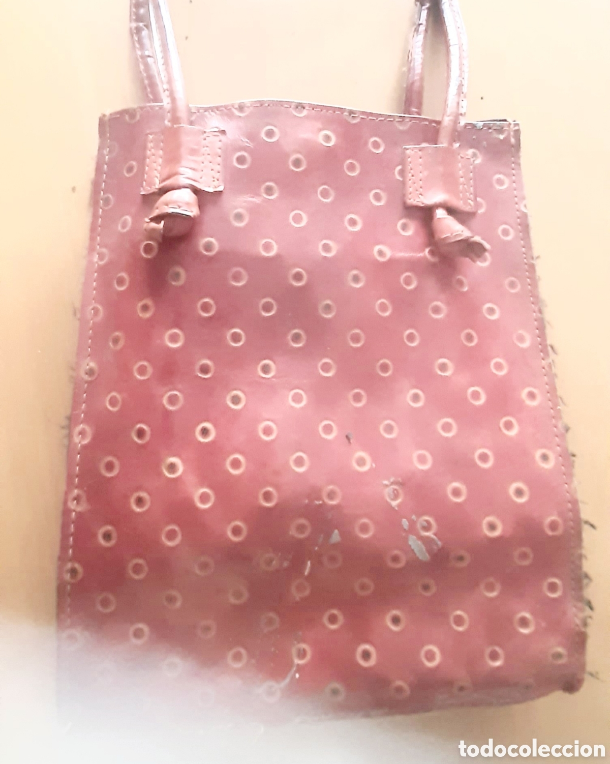 Segunda mano: bolso cuero lunares vintage
