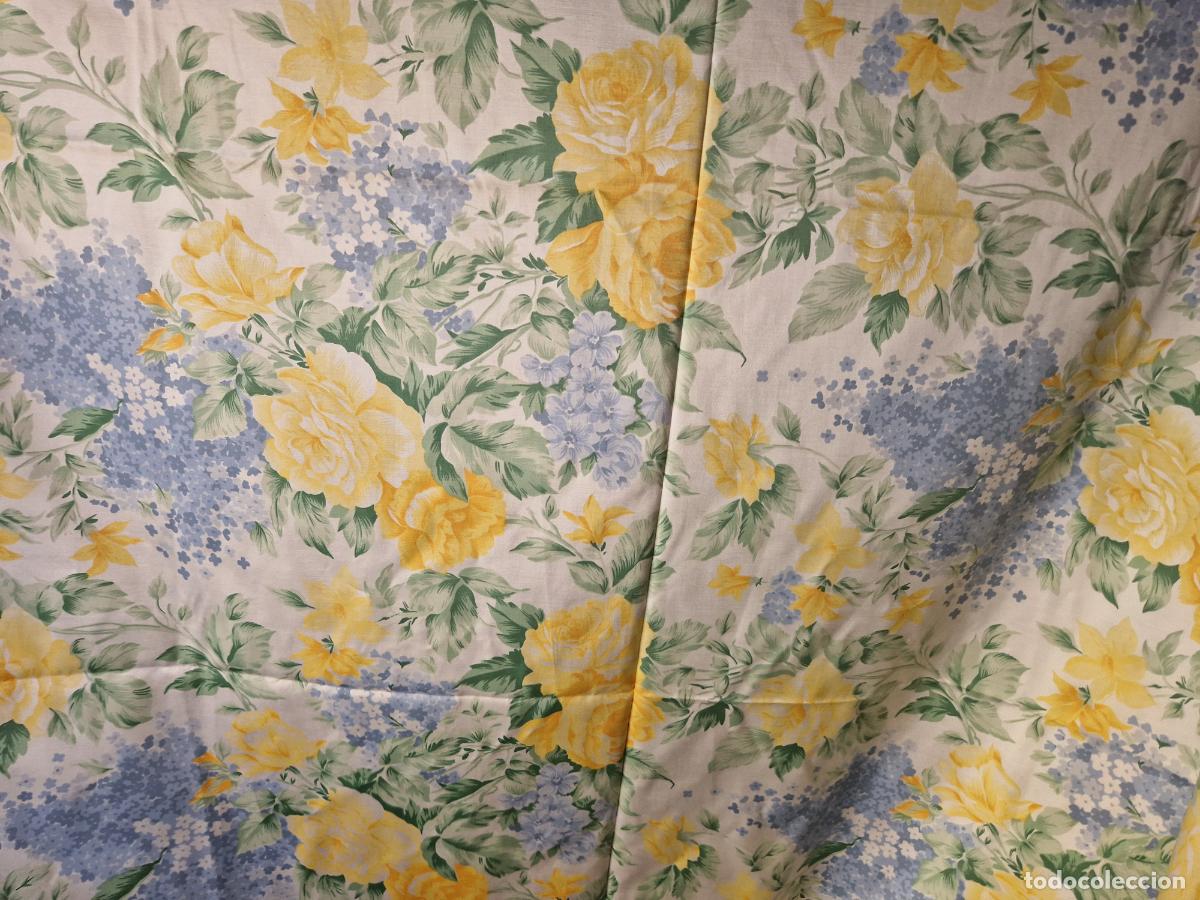 Segunda mano: BONITA TELA PARA COSTURA. FLORES AMARILLAS. APROX 3 METROS