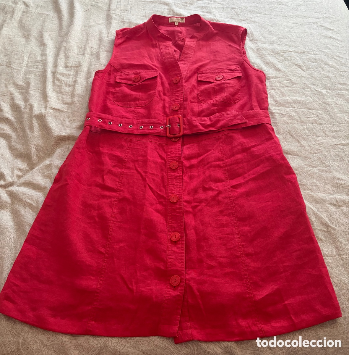 Segunda mano: Vestido Midi Lino Rojo