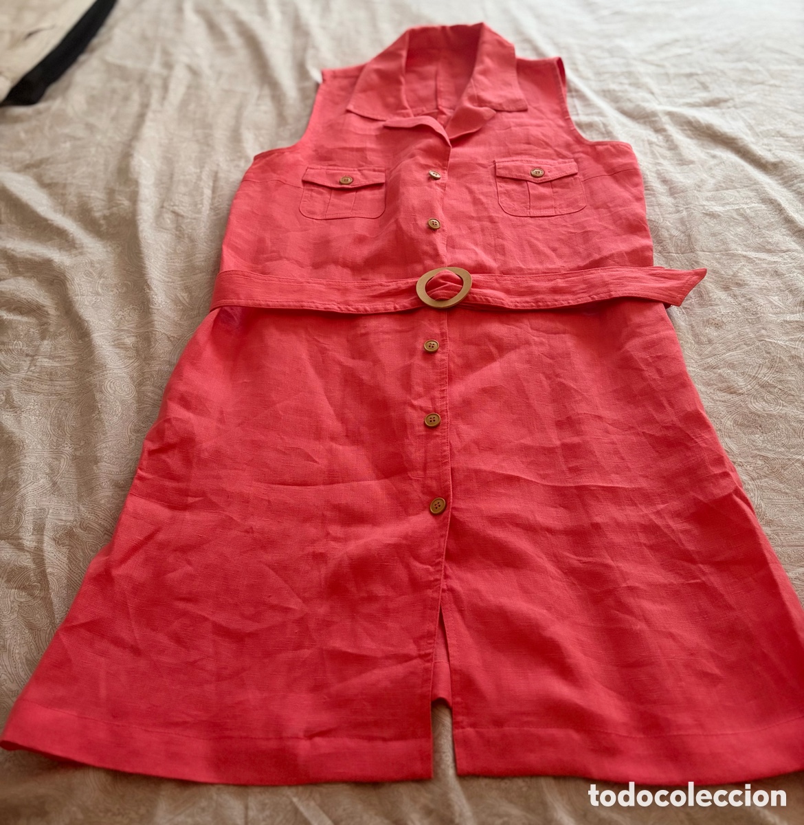 Segunda mano: Vestido Midi Lino Coral