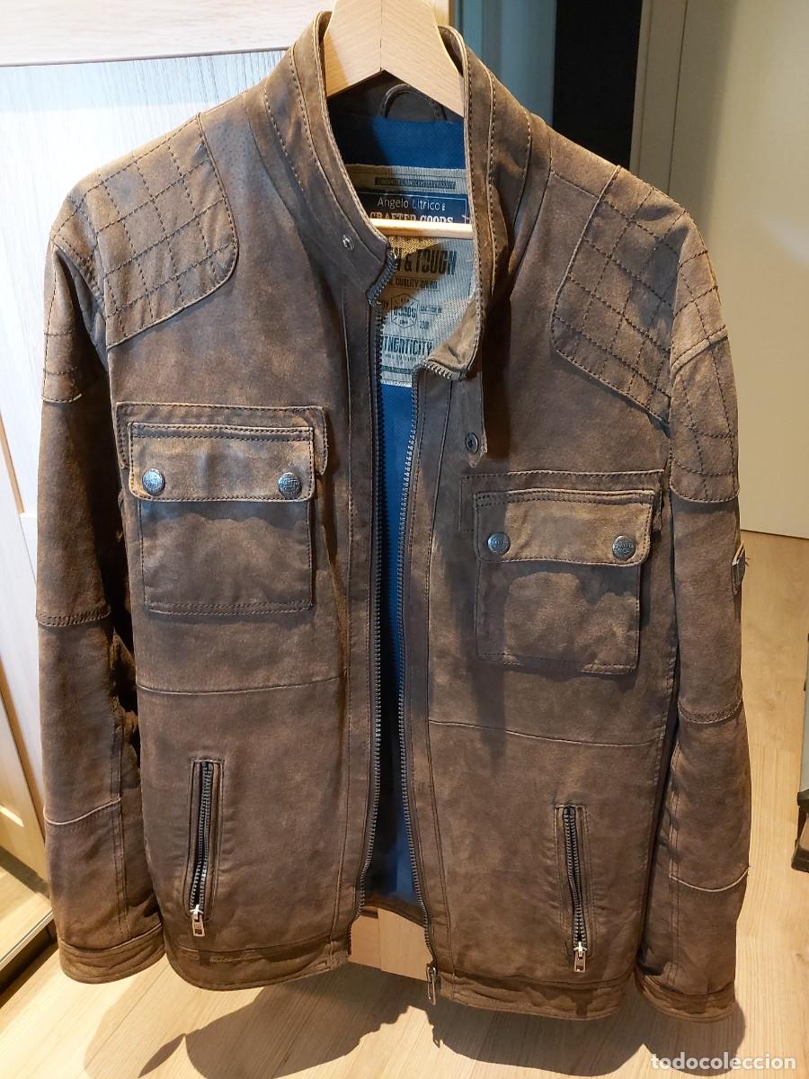 Segunda mano: Chaqueta de cuero vintage Angelo Litrico &rdquo;Rough & Tough&rdquo; - Talla XL - Piel de cerdo