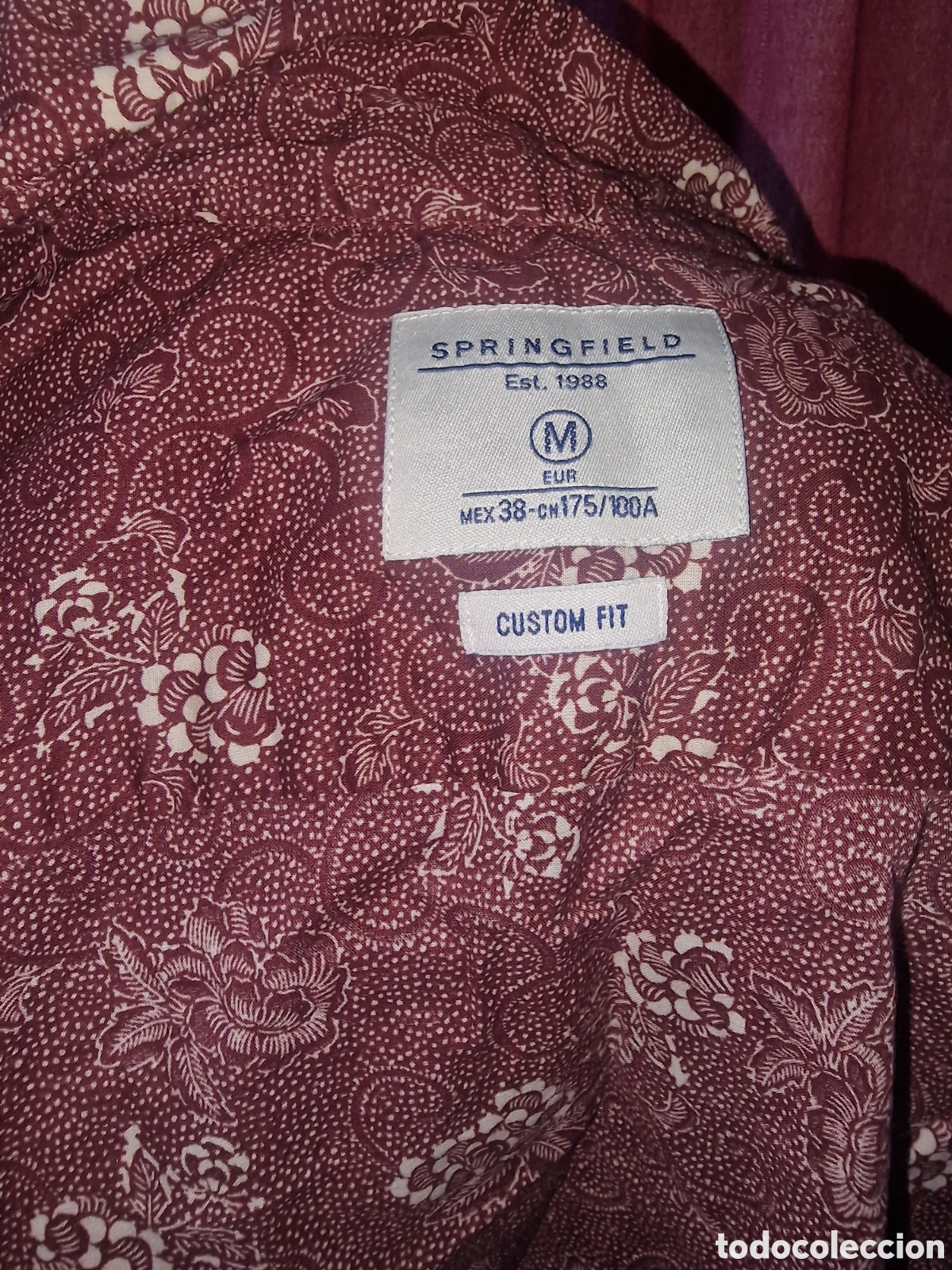 Segunda mano: Camisa manga larga springfield, talla M,custom fit
