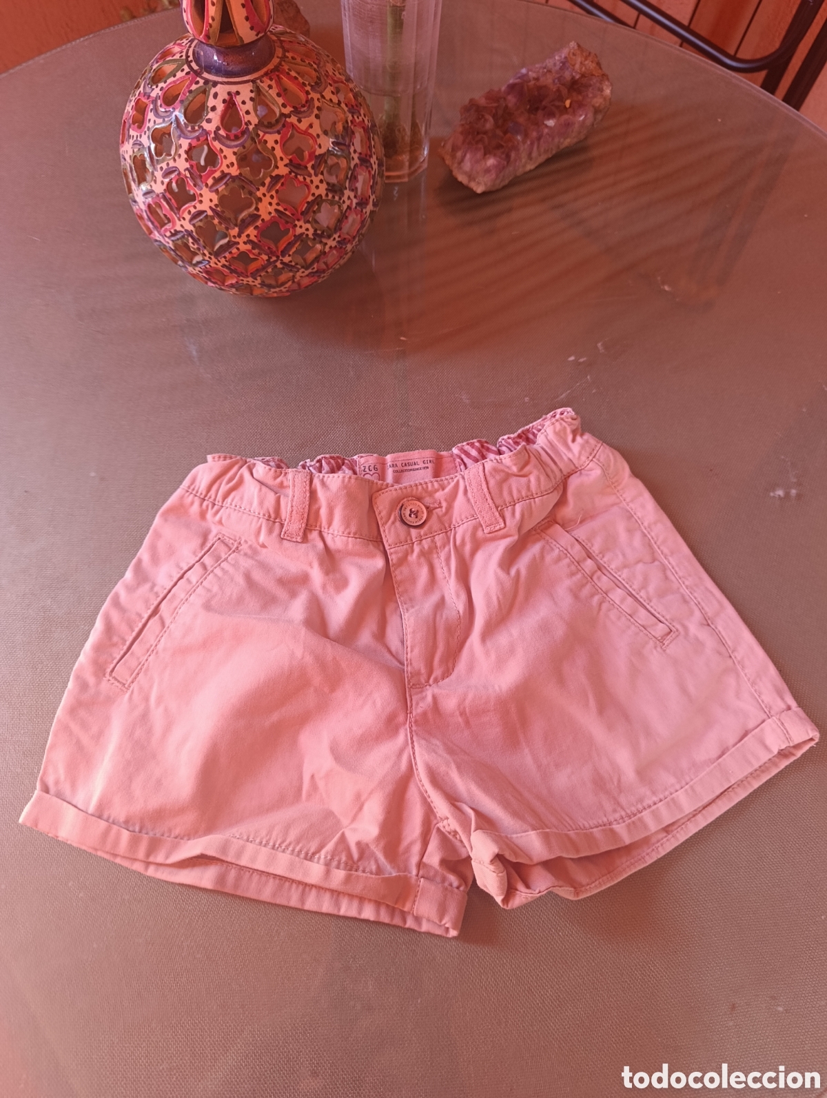 Segunda mano: Pantalones short ni&ntilde;a zara rosas 6 a&ntilde;os