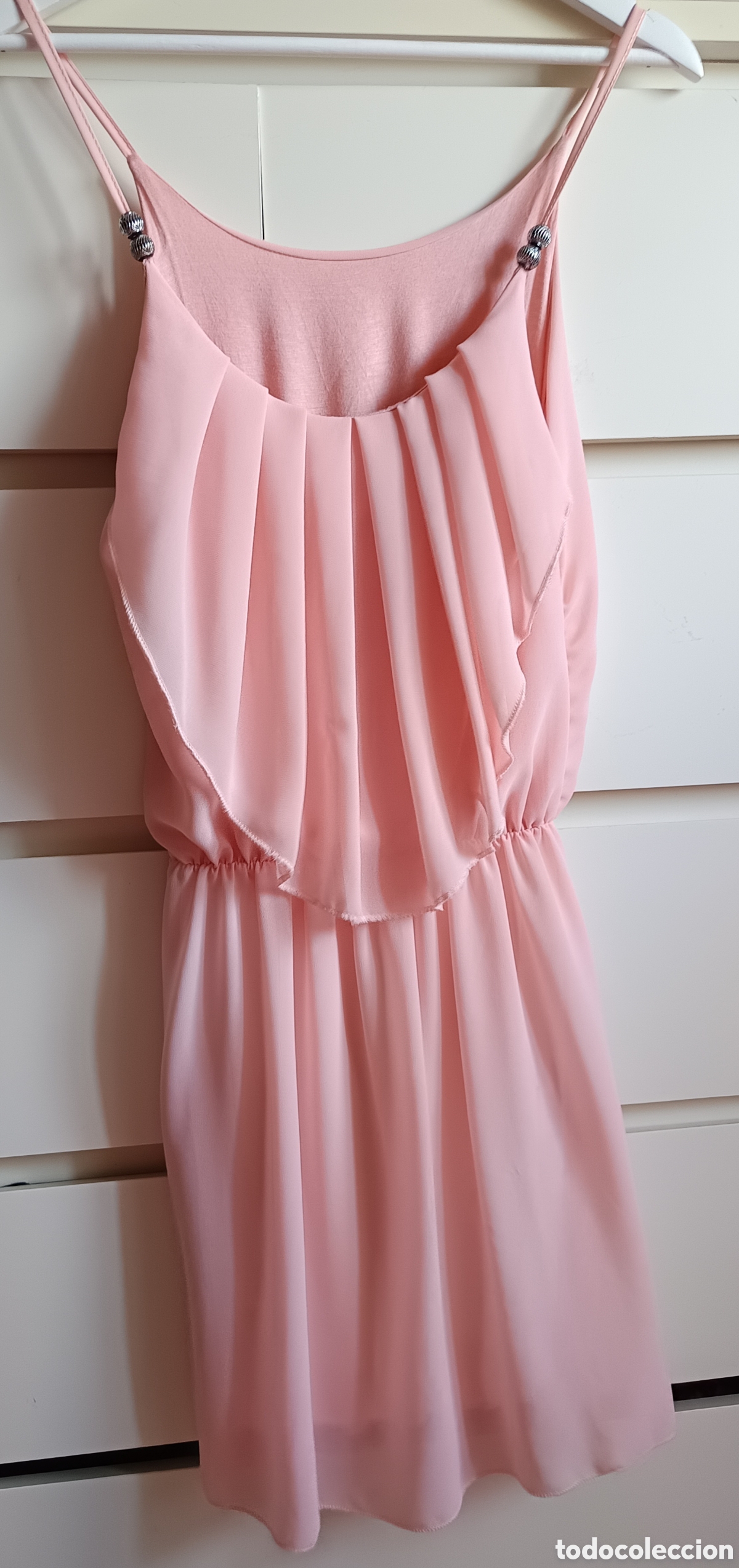 Segunda mano: Bonito vestido de verano de gasa rosa Talla S
