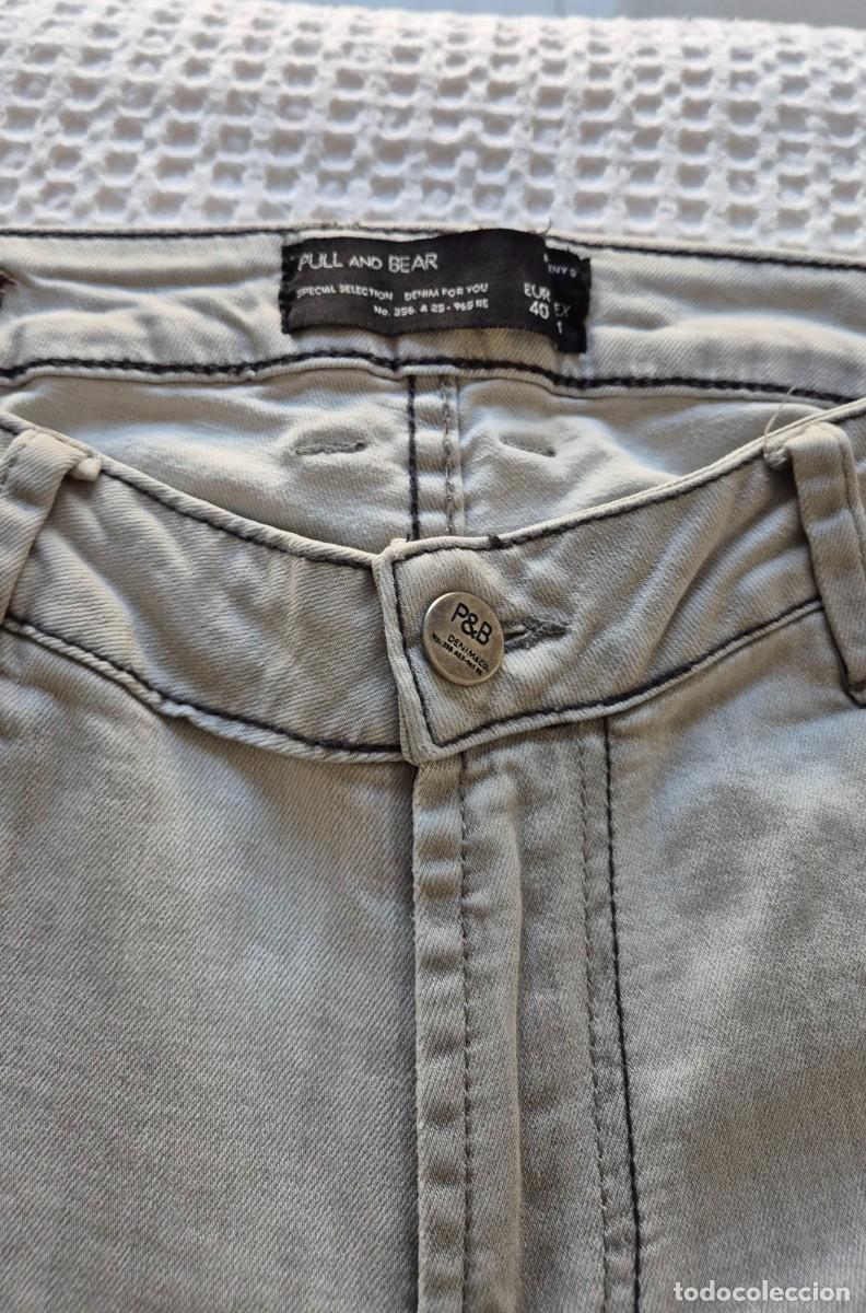 Segunda mano: Pantal&oacute;n gris ajustado vaquero Pull&Bear - Foto 4