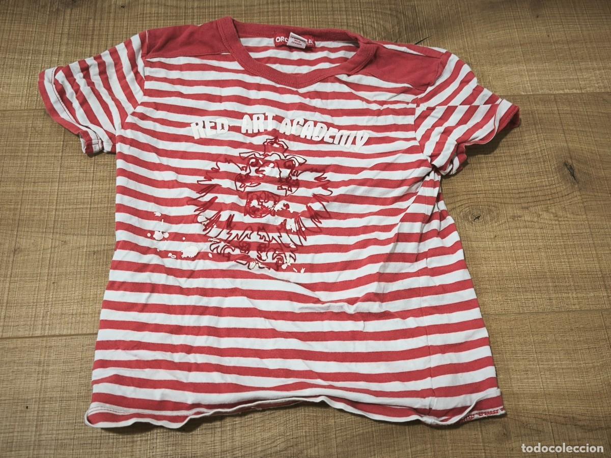 Segunda mano: Camiseta Infantil Rayas Rojas Y Blancas Red Art Academy Talla 8 A&ntilde;os Casual