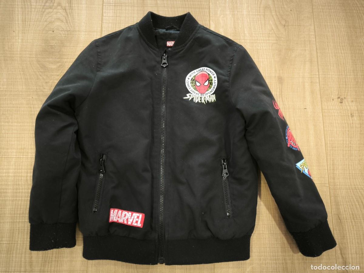 Segunda mano: Chaqueta Bomber Infantil Marvel Spider-Man Negra Talla 6-7 A&ntilde;os Con Cremallera