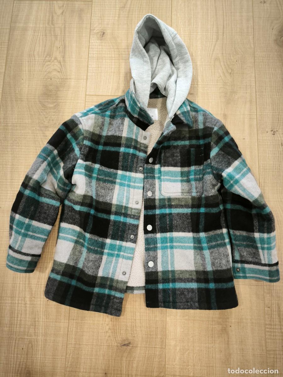 Segunda mano: Sobrecamisa Infantil Cuadros con Capucha Talla 8 A&ntilde;os Forro Borreguito Invierno
