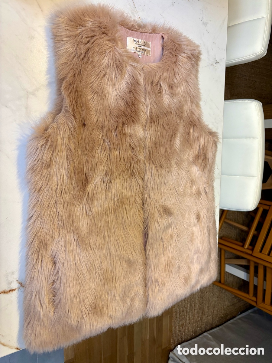 Segunda mano: SIBASTA 1 c&eacute;ntimo Chaleco pelo sint&eacute;tico Zara Trafaluc Rosa Palo - Talla M (Como nuevo)