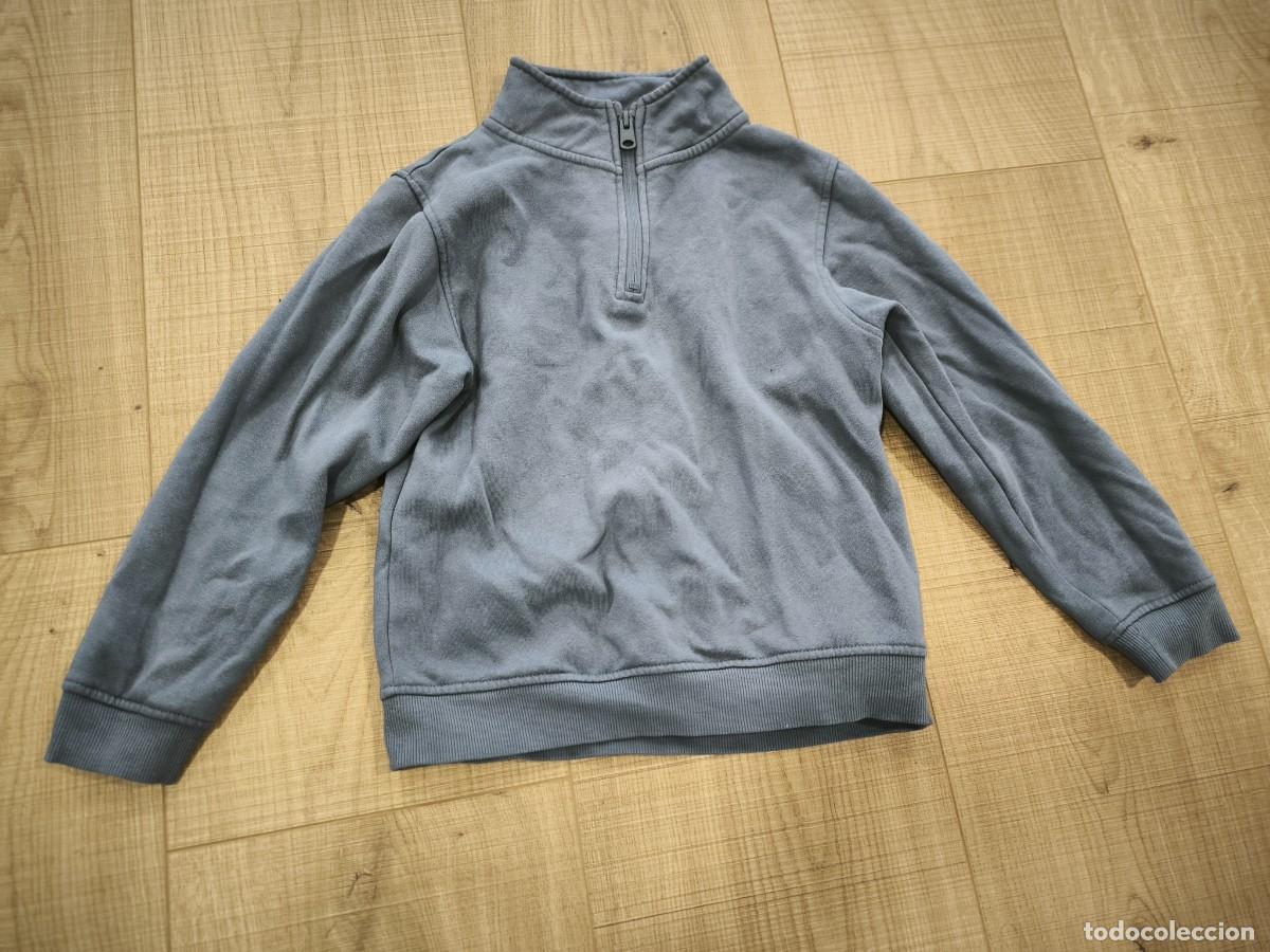 Segunda mano: Sudadera Polar Infantil Azul Con Cremallera Media Cuello Talla 7-8 A&ntilde;os Muy C&aacute;lida