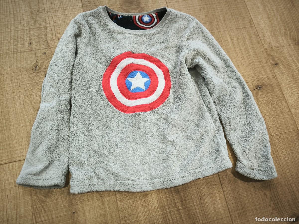 Segunda mano: Sudadera Polar Capit&aacute;n Am&eacute;rica Infantil Talla 8 A&ntilde;os Marvel Muy Suave Y C&aacute;lida