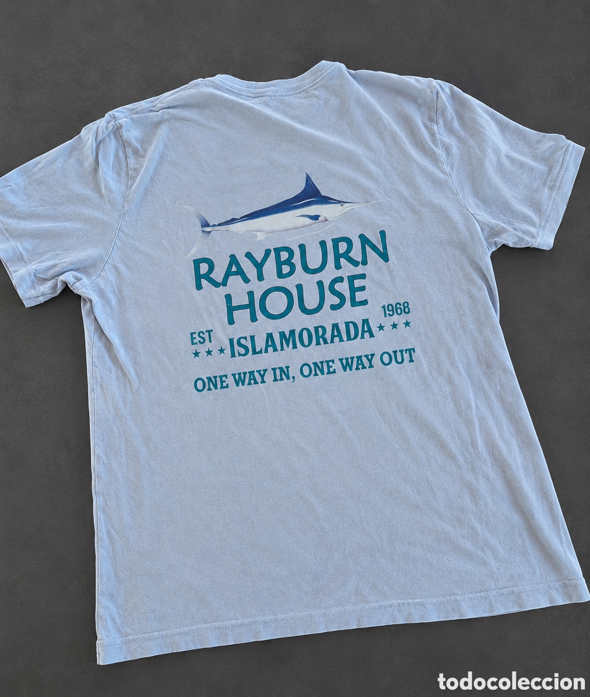 Segunda mano: Rayburn House Bloodline Islamorada camiseta algod&oacute;n azul celeste talla L