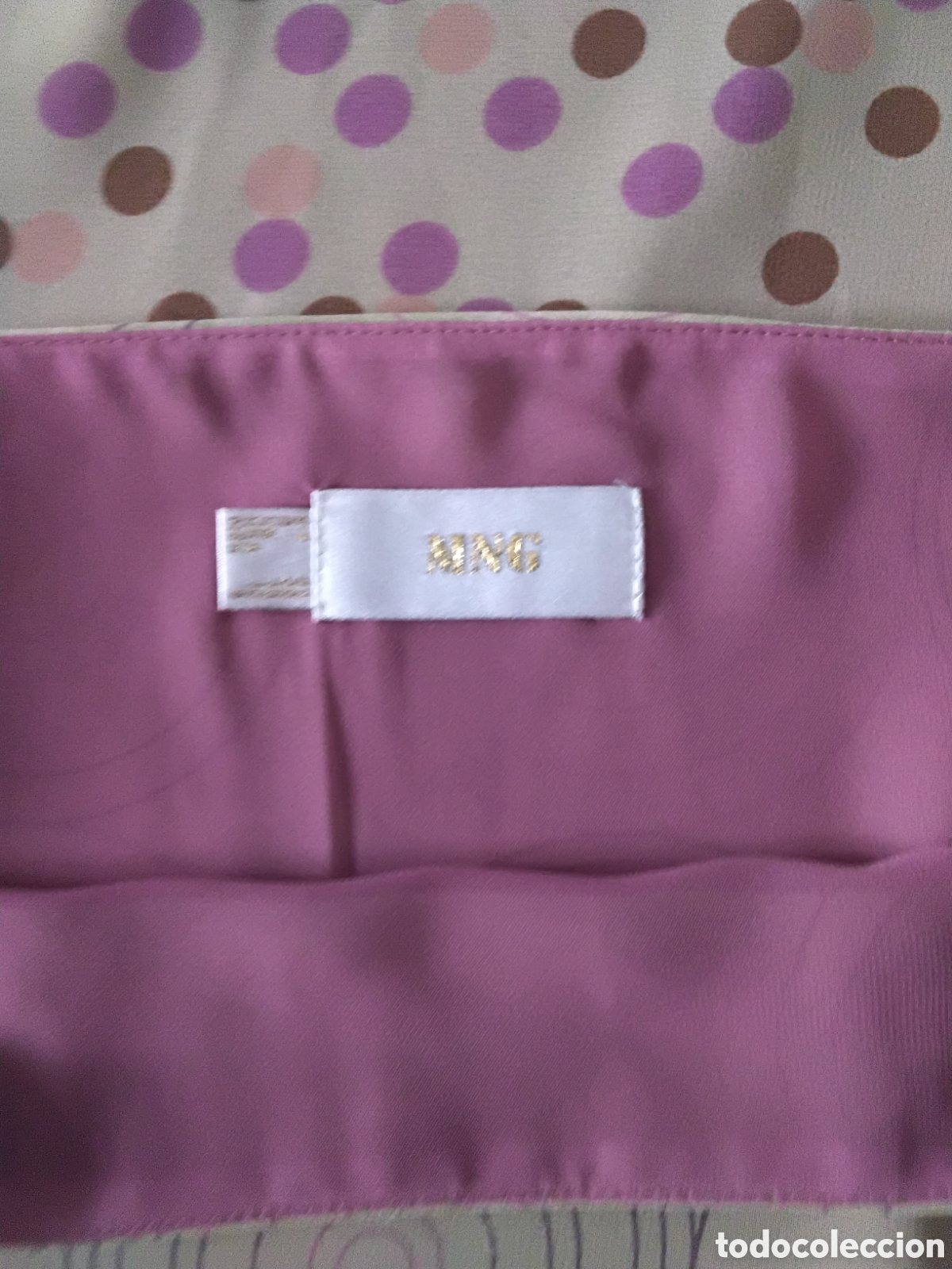 Segunda mano: Falda Mango Tonos Lilas y Beige - Foto 3