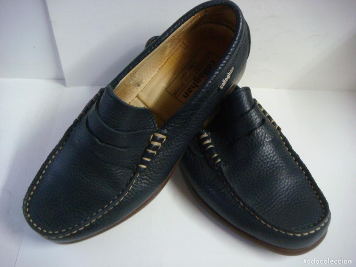 Segunda mano: ZAPATOS DE CABALLERO DE PIEL Y FORRADO EN PIEL COLOR AZUL MARINO NUMERO 42-(&)