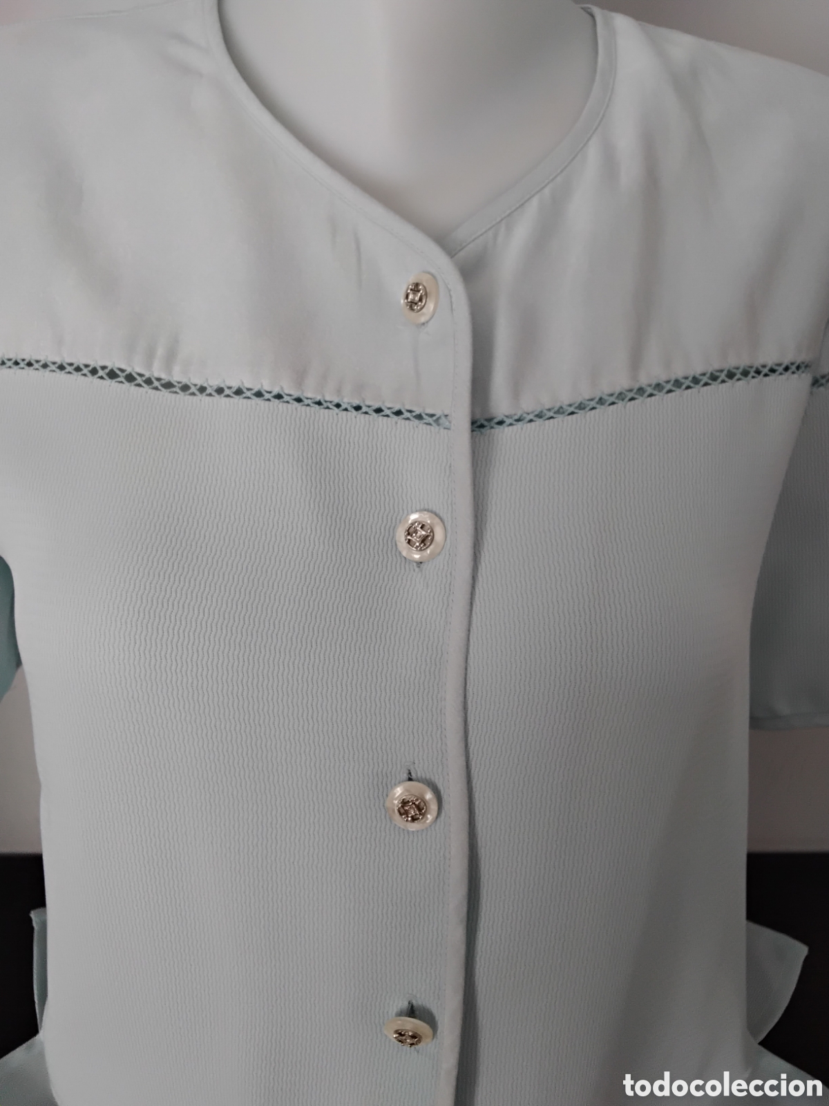 Segunda mano: Blusa Manga corta celeste - Foto 4