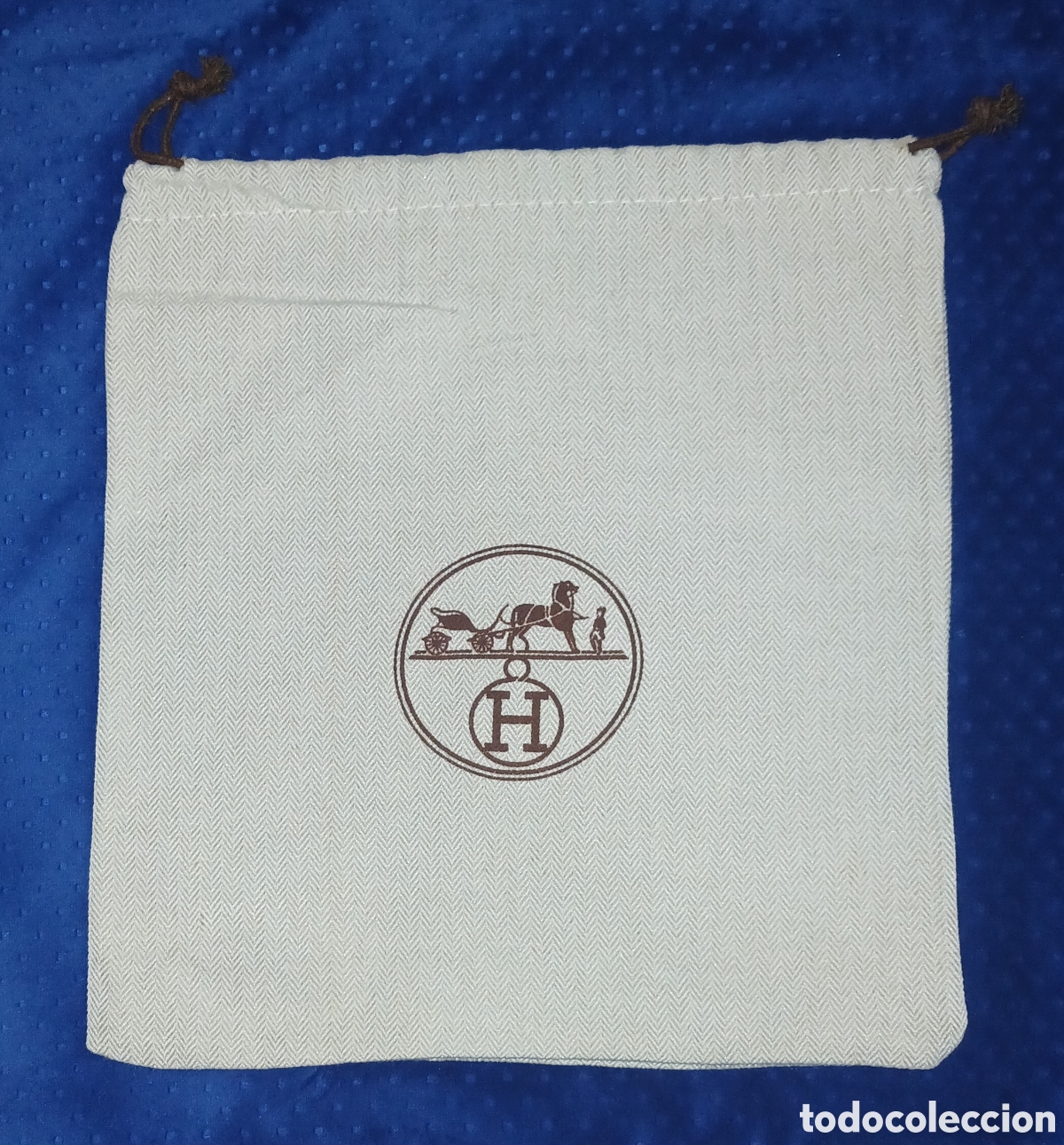 Segunda mano: Funda Guarda-Polvo Herm&egrave;s Algod&oacute;n Espiga (27x26 cm) - Dust Bag Original Accesorios / Marroquiner&iacute;a
