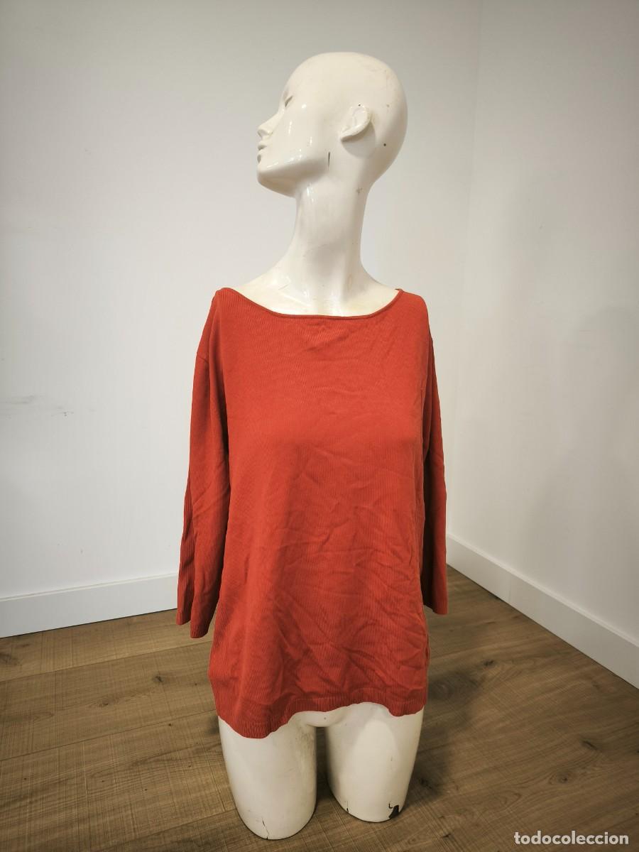Segunda mano: Jersey Fino Cortefiel Teja Talla S/G &ndash; Escote Barco Y Ca&iacute;da Elegante Para Todo El A&ntilde;o