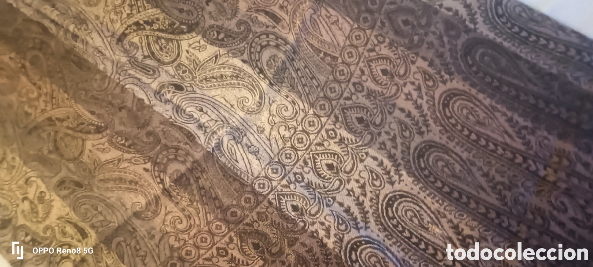 Segunda mano: Pashmina CECIL 200x52 paisley marr&oacute;n - foulard&rdquo;