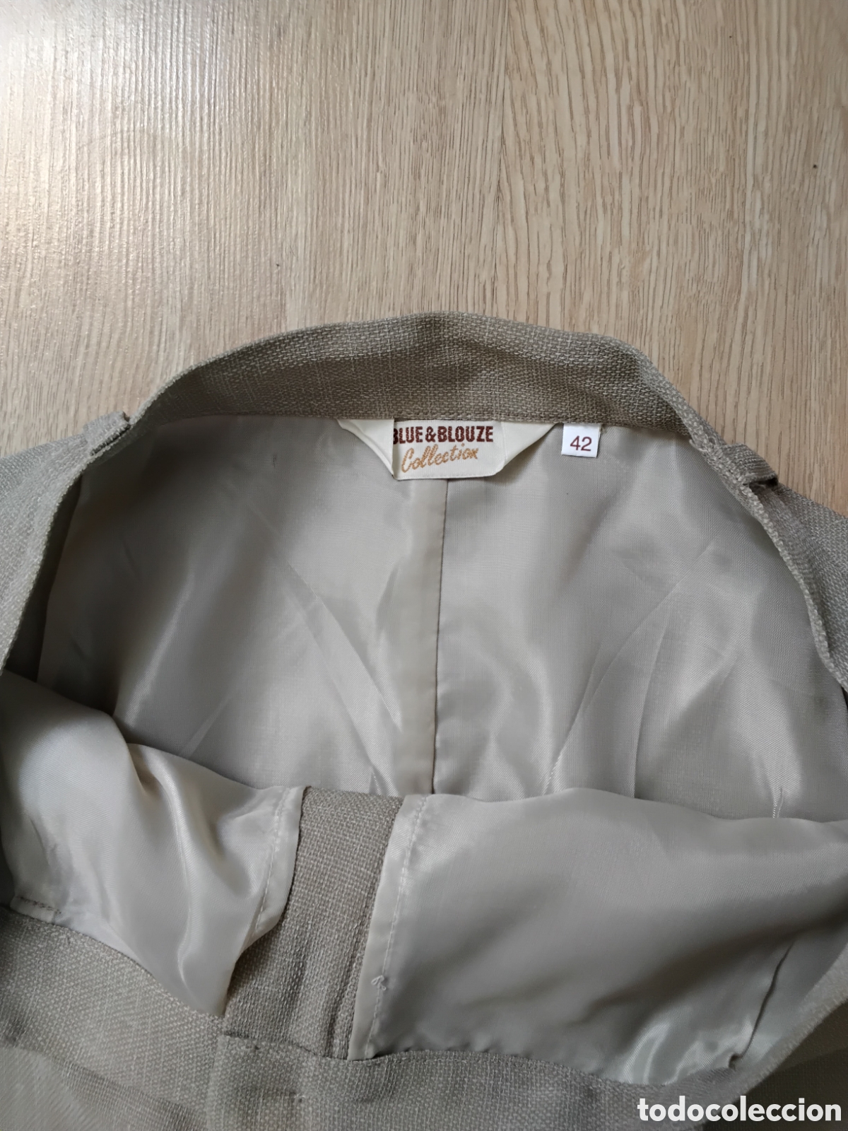 Segunda mano: Falda largo l&aacute;piz Beige - Foto 4