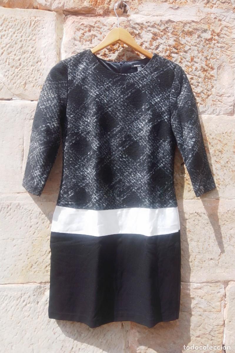 Segunda mano: Vestido de invierno con parte superior lana. Mango. Mangas 3/4. Talla S