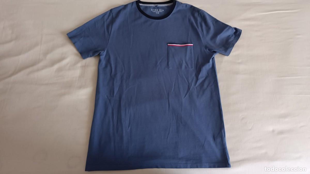 Segunda mano: CAMISETA HOMBRE AZUL - SFERA MEN - MANGA CORTA TALLA S - 36.