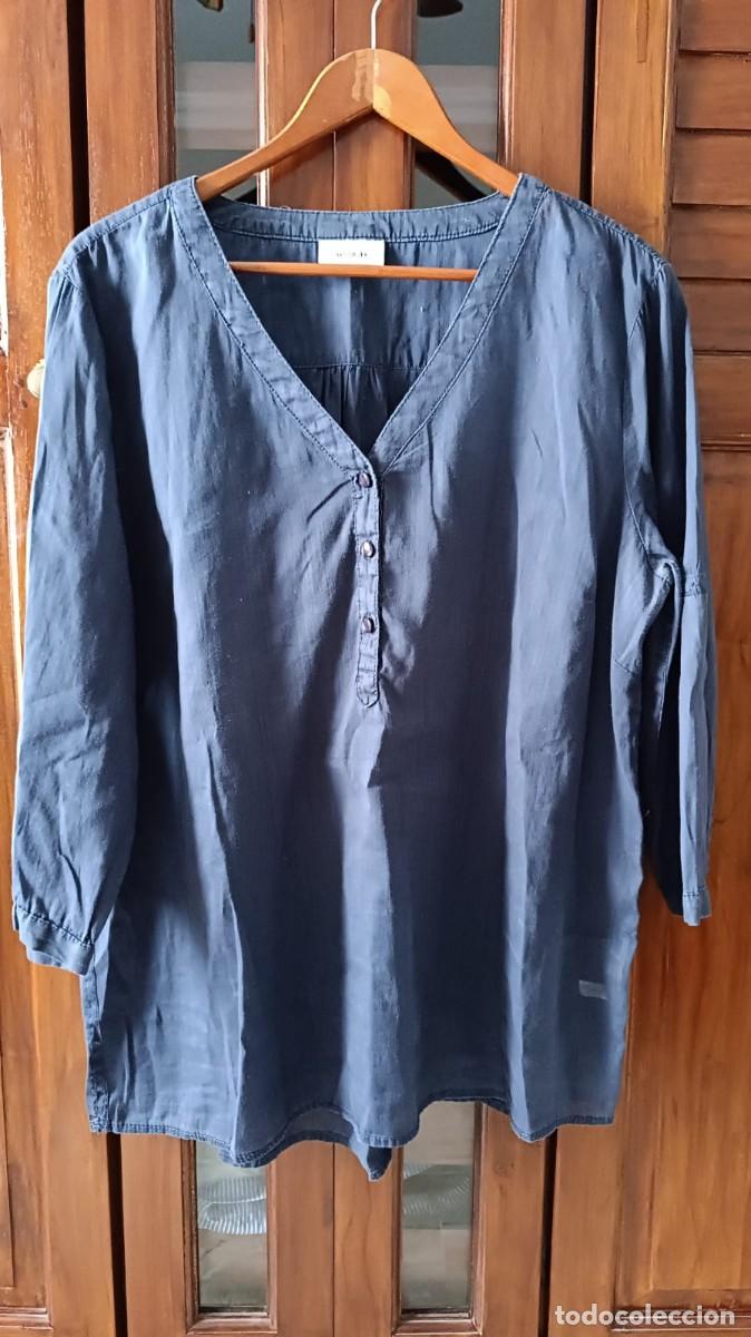 Segunda mano: BLUSA SE&Ntilde;ORA MANGA LARGA AZUL MARINO - YESSICA - TALLA 44