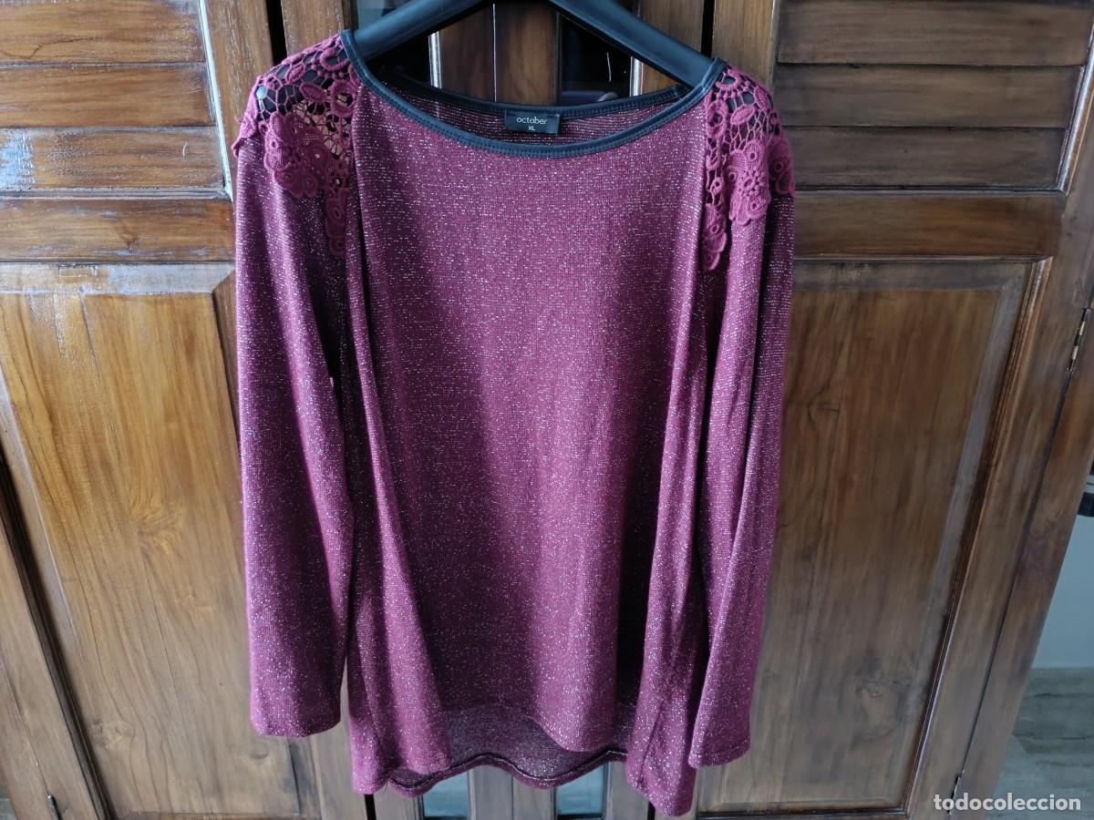 Segunda mano: CAMISETA JERSEY SE&Ntilde;ORA BURDEOS - OCTOBER - TALLA XL.