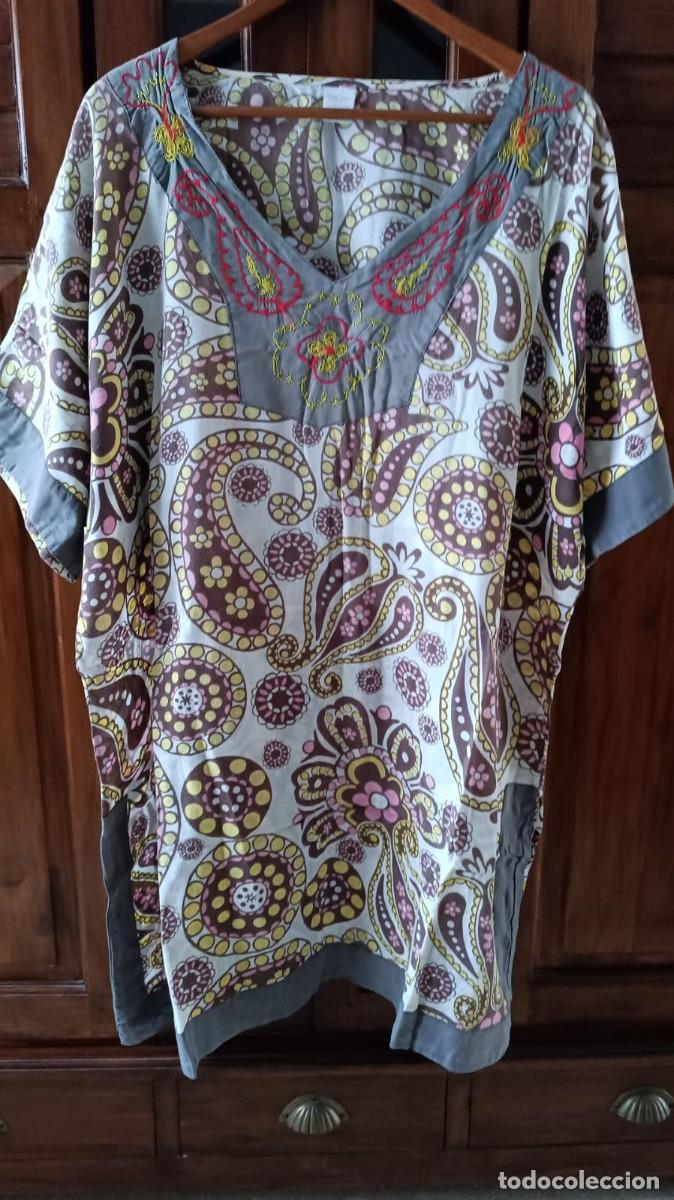 Segunda mano: VESTIDO PLAYERO TALLA &Uacute;NICA 100 % ALGOD&Oacute;N.
